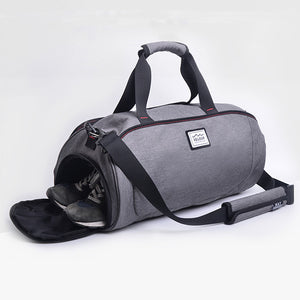 Open image in slideshow, Waterproof Shoulder Gym Bag with Shoe Compartment
